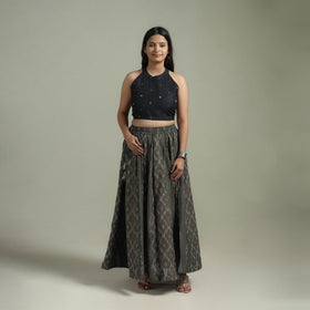 Pochampally Ikat 24 Kali Cotton Long Skirt 06