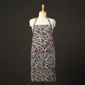 Beige Bagru Block Print Cotton Apron with Pocket