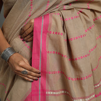 Beige - Bengal Handwoven Cotton Begampuri Saree 08