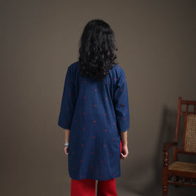 Sequin Work Jacquard Cotton Short Kurta for Women 25