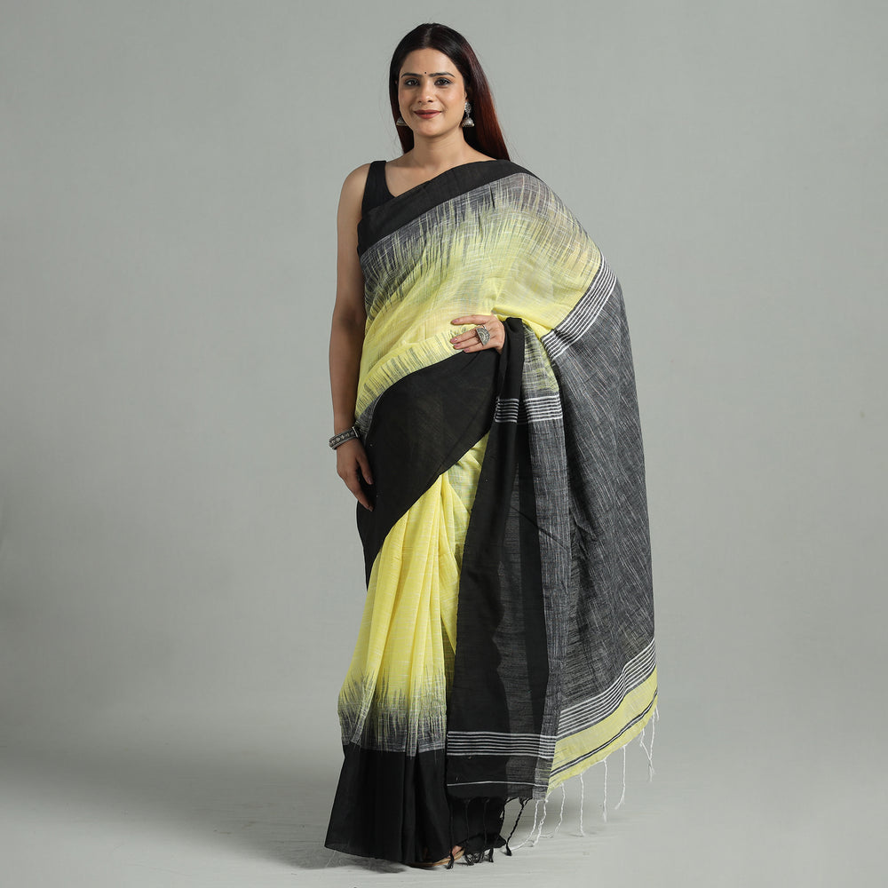 Black - Phulia Bengal Handloom Fine Cotton Saree 45