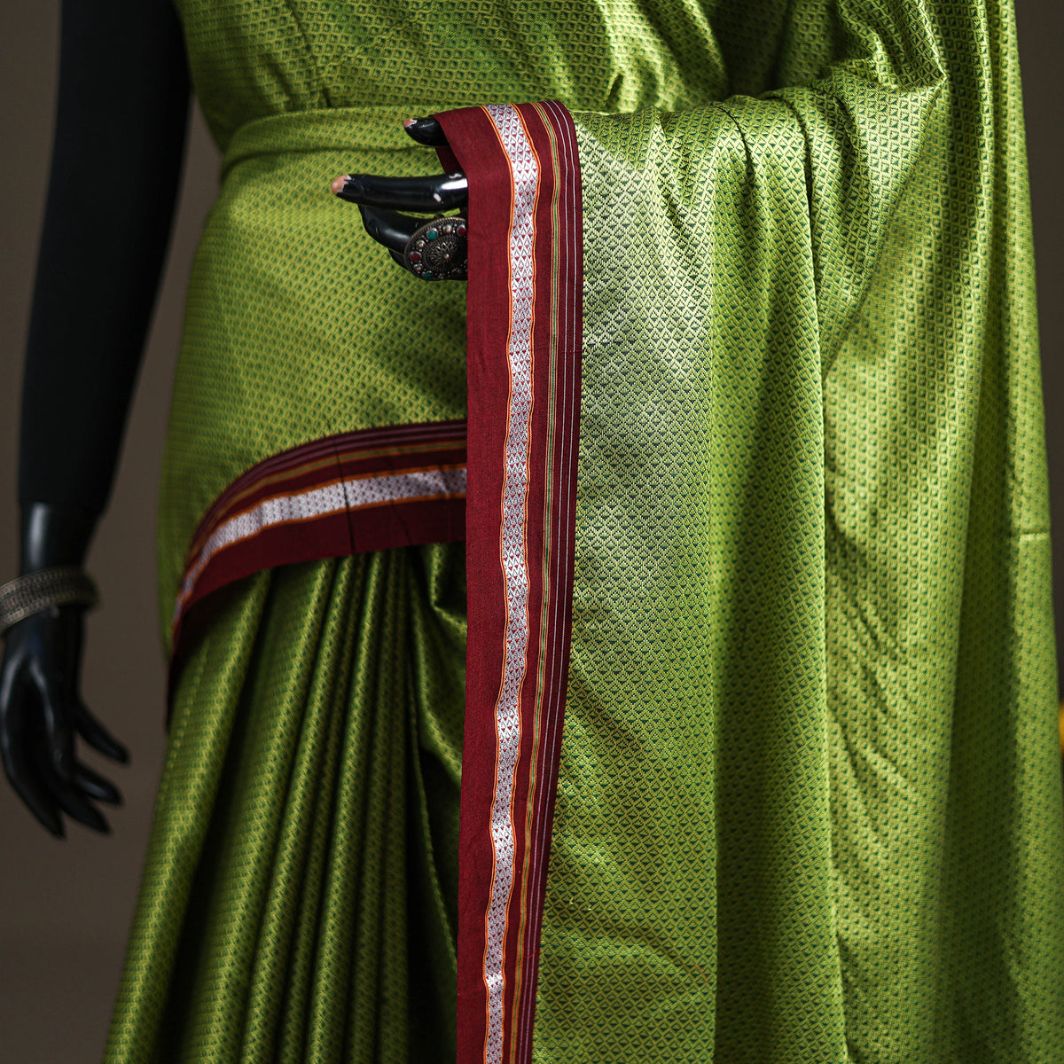 Mercerised Cotton Silk Khun Saree with Blouse Piece 02