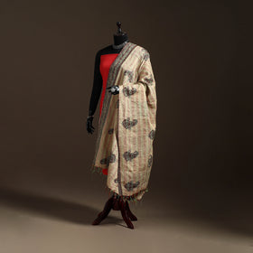 Bengal Hand Embroidery Patchwork Reversible Silk Kantha Dupatta 55