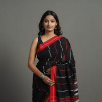 Black - Bengal Handwoven Cotton Begampuri Saree 09