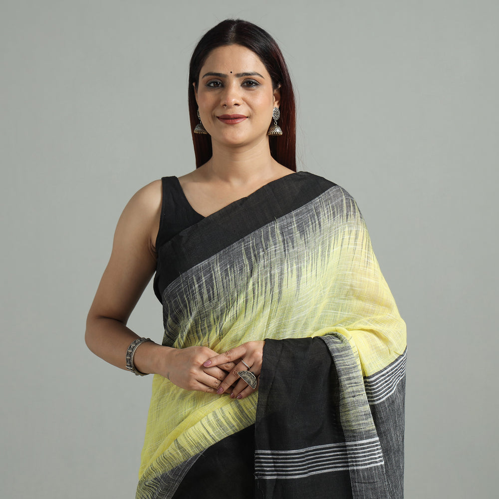 Black - Phulia Bengal Handloom Fine Cotton Saree 45