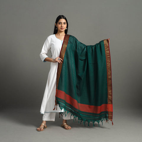 Dharwad Cotton Plain Dupatta with Thread Border 13