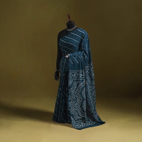 Kutch Tie-Dye Pure Cotton Bandhani Saree 16