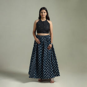 Pochampally Ikat 24 Kali Cotton Long Skirt 08