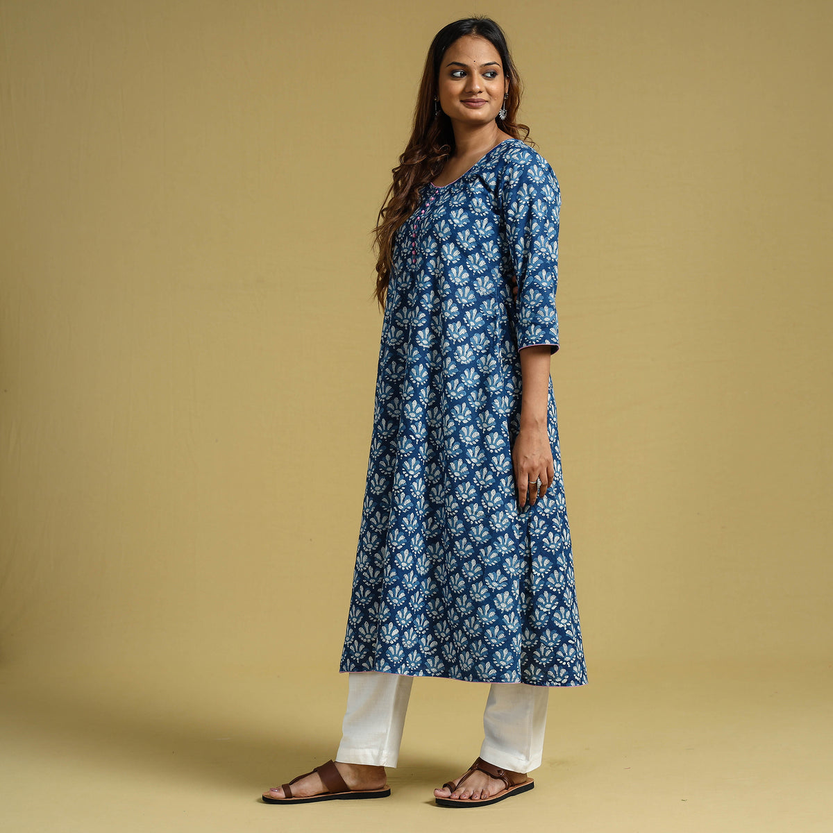 block printed kurta 