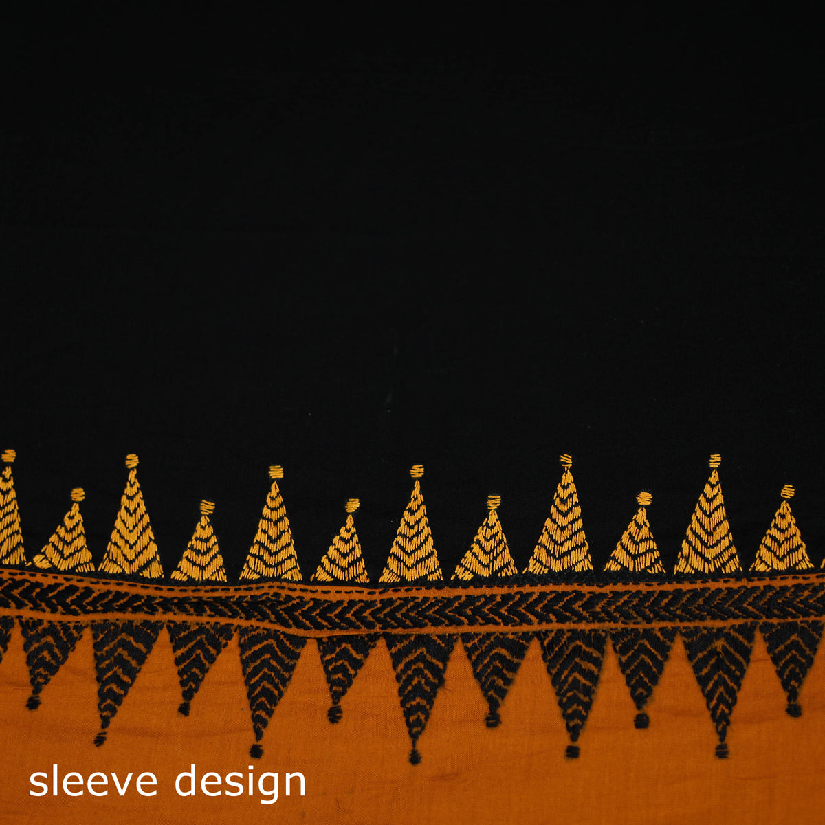 Bengal Kantha Hand Embroidered Cotton Blouse Piece 23