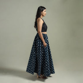 Pochampally Ikat 24 Kali Cotton Long Skirt 08