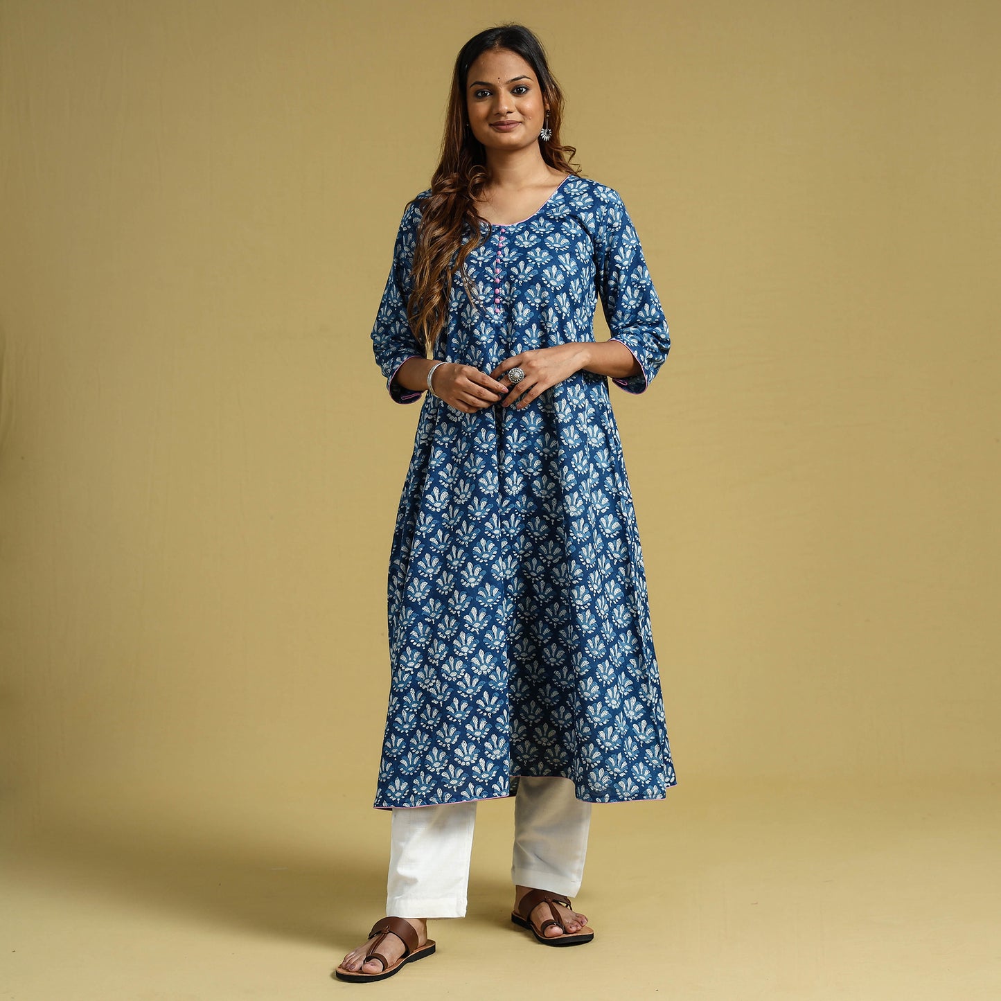 block printed kurta 