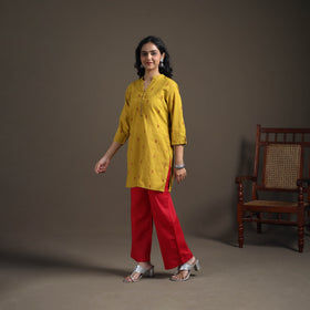 Jacquard Cotton Short Kurta for Women 27