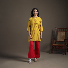 Jacquard Cotton Short Kurta for Women 27