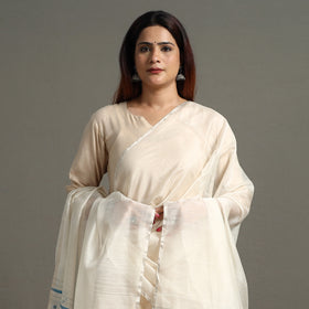  Traditional Chanderi Silk Handloom Zari Buti Dupatta with Tassels 22 Online 