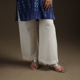 Pochampally Ikat Cotton Short Kurta with Palazzo & Dupatta Suit Set for Women 03