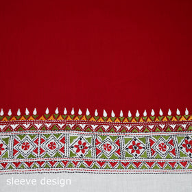 Bengal Kantha Hand Embroidered Cotton Blouse Piece 21