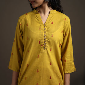 Jacquard Cotton Short Kurta for Women 27