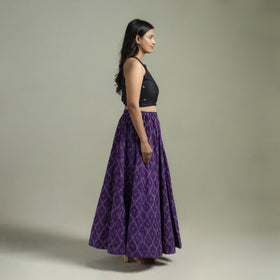 Pochampally Ikat 24 Kali Cotton Long Skirt 09