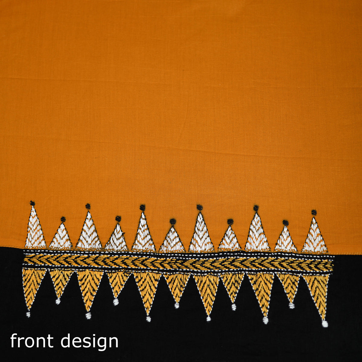 Bengal Kantha Hand Embroidered Cotton Blouse Piece 19