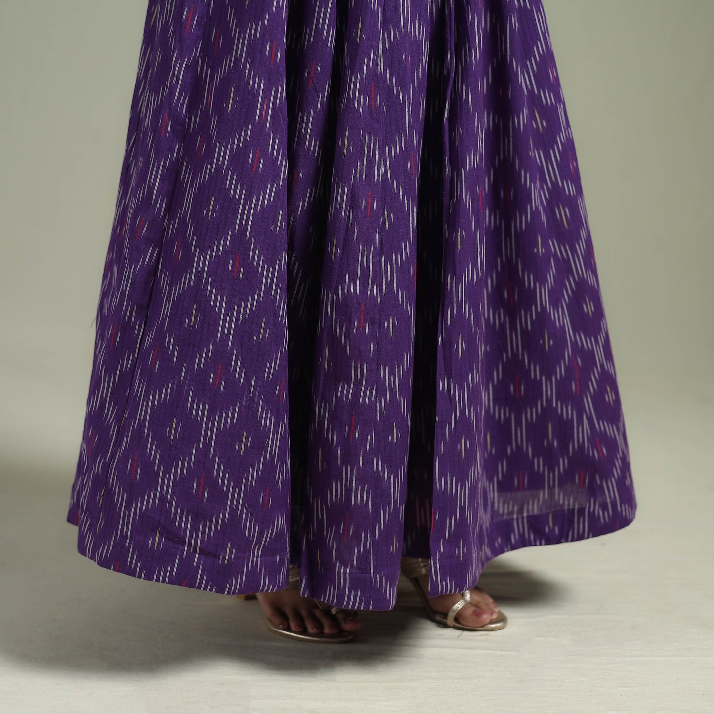 Pochampally Ikat 24 Kali Cotton Long Skirt 09