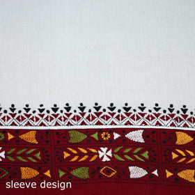 Bengal Kantha Hand Embroidered Cotton Blouse Piece 17