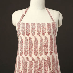 Beige - bagh cotton apron with pocket 25 - handcrafted