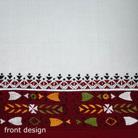 Bengal Kantha Hand Embroidered Cotton Blouse Piece 17