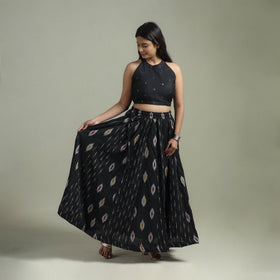 Pochampally Ikat 24 Kali Cotton Long Skirt 10