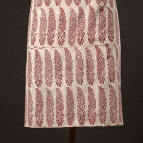 Beige - bagh cotton apron with pocket 25 - handcrafted
