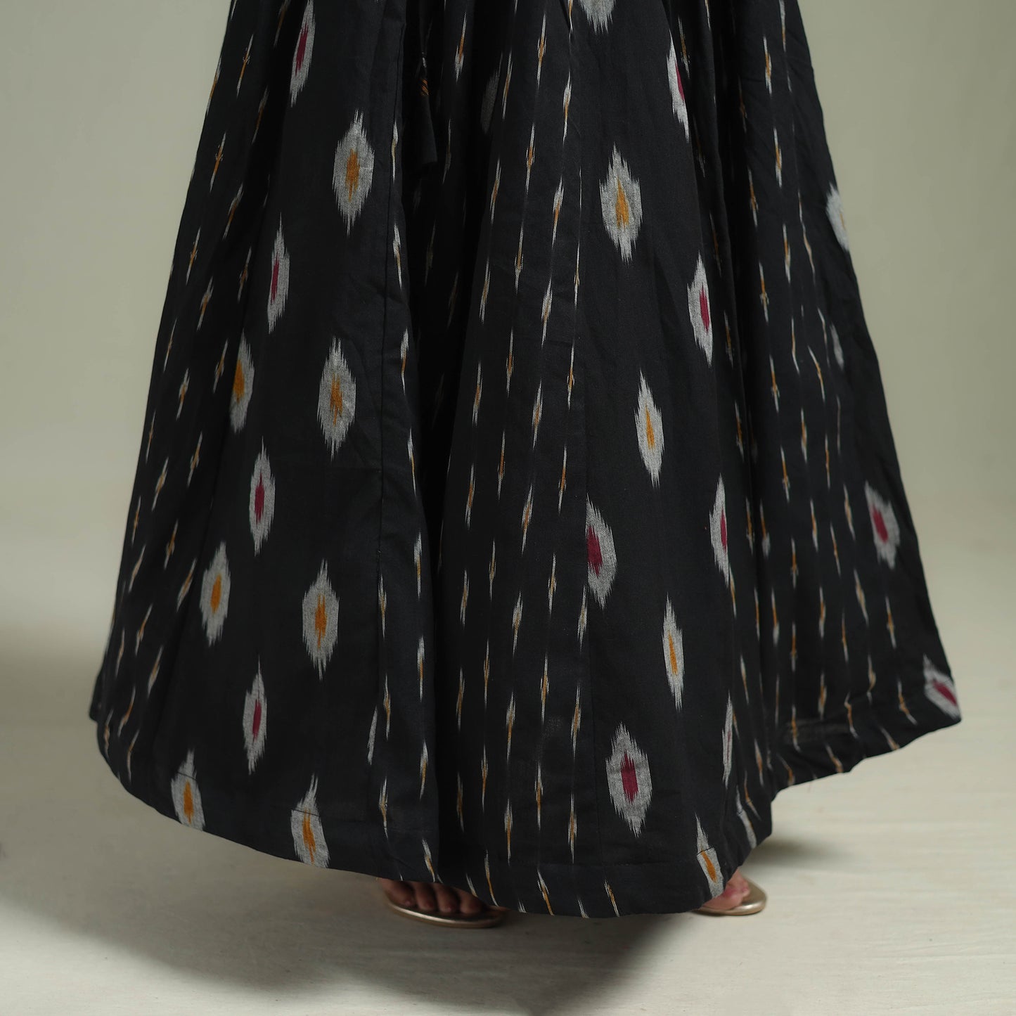 Pochampally Ikat 24 Kali Cotton Long Skirt 10