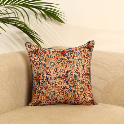 Multicolor - kalamkari cotton cushion cover 16 - handcrafted
