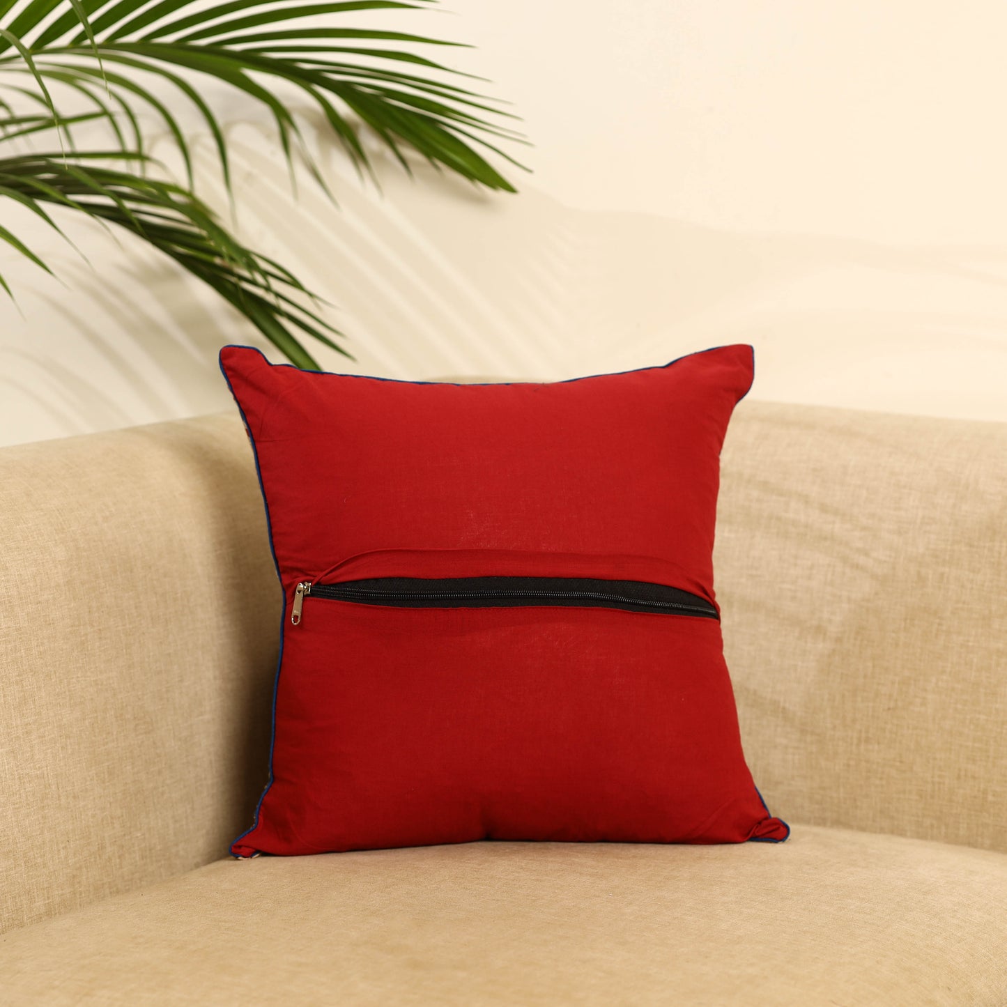 Multicolor - kalamkari cotton cushion cover 16 - handcrafted