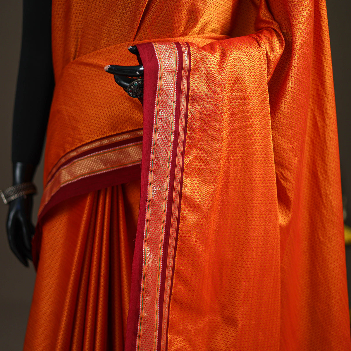 Mercerised Cotton Silk Khun Saree with Blouse Piece 06