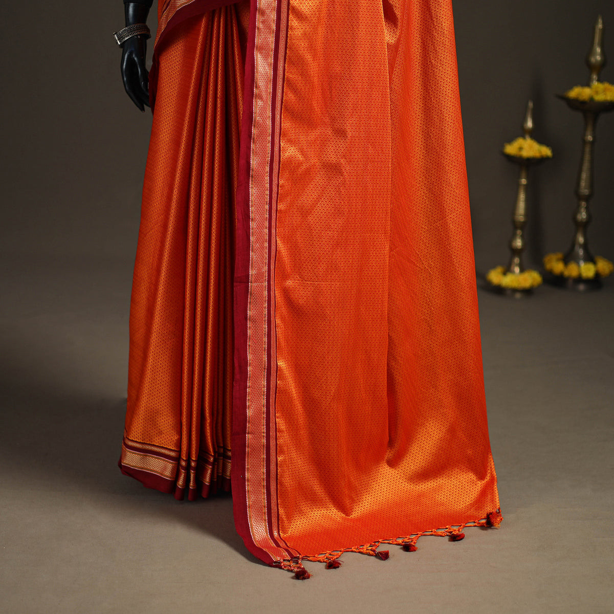 Mercerised Cotton Silk Khun Saree with Blouse Piece 06