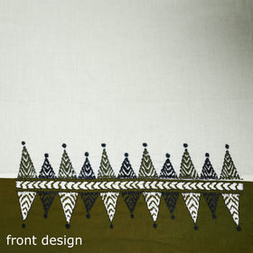 Bengal Kantha Hand Embroidered Cotton Blouse Piece 14