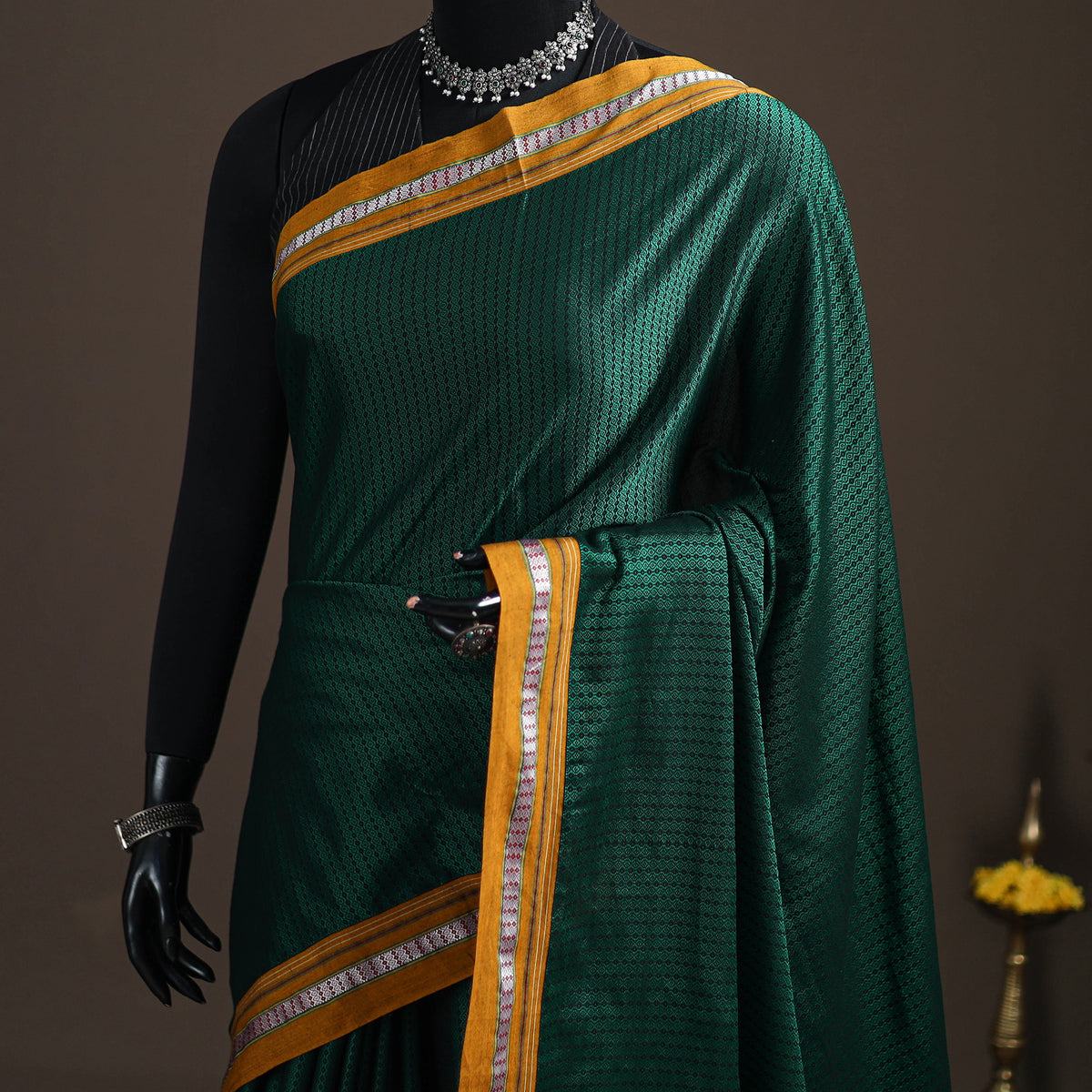 Mercerised Cotton Silk Khun Saree with Blouse Piece 07
