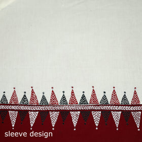 Bengal Kantha Hand Embroidered Cotton Blouse Piece 13