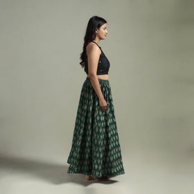 Pochampally Ikat 24 Kali Cotton Long Skirt 12