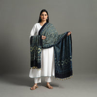 Natural Dyed Hand Block Print Cotton Ajrakh Dupatta 40