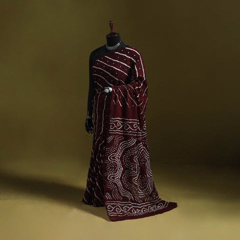 Kutch Tie-Dye Pure Cotton Bandhani Saree 12