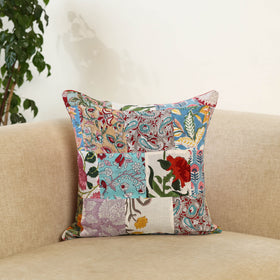  Multicolor Handcrafted Cotton Patchwork Cushion Cover
