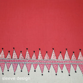 Bengal Kantha Hand Embroidered Cotton Blouse Piece 12