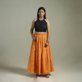 Pochampally Ikat 24 Kali Cotton Long Skirt 13