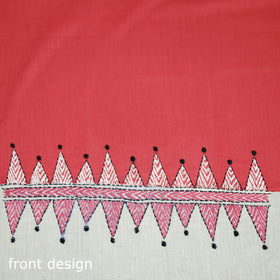 Bengal Kantha Hand Embroidered Cotton Blouse Piece 12
