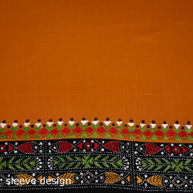 Bengal Kantha Hand Embroidered Cotton Blouse Piece 11