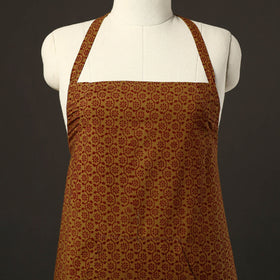Brown - bagh cotton apron with pocket 28 - handcrafted
