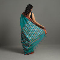 Blue - Bengal Handwoven Cotton Begampuri Saree 14