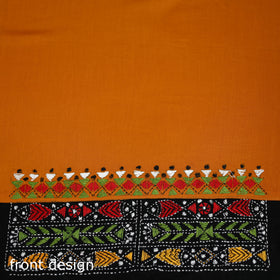 Bengal Kantha Hand Embroidered Cotton Blouse Piece 11