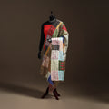 Multicolor - Bengal Hand Embroidery Patchwork Reversible Silk Kantha Dupatta 61